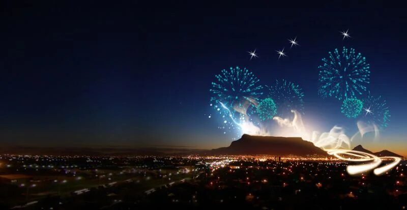 Cape Town, South Africa: V&A Waterfront Fireworks