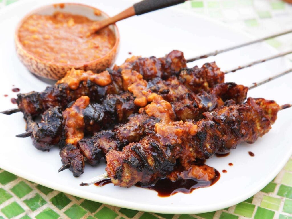 Balinese Cuisine,Uncover Bali's Culinary Treasures : Sate Babi (Pork Satay)