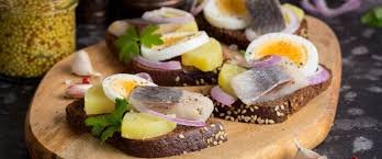 Sild (Pickled Herring) local cuisine in norway